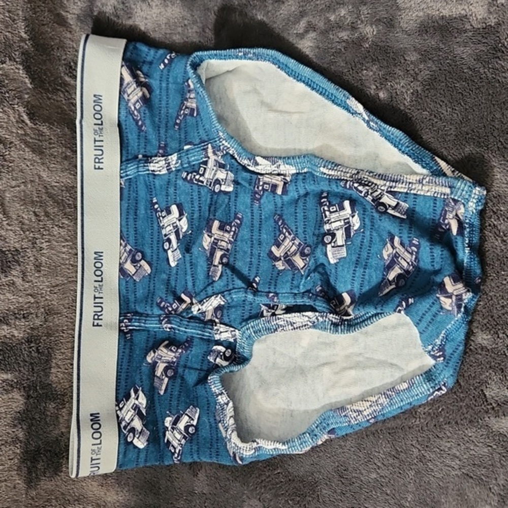 Fruit of the loom XS Green Truck Pattern Briefs
